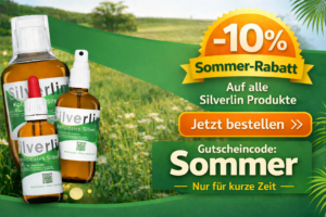 10% Sommer Rabatt auf Silverlin kolloidales Silber – hochwertiges Silberwasser online kaufen mit 99,99% Reinheit und 10 ppm